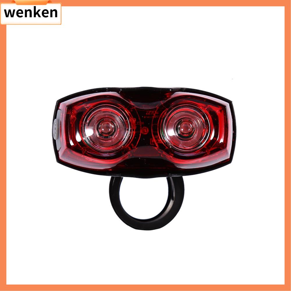 WENKEN Nhựa Đèn nhấp nháy xe đạp Dễ dàng cài đặt Đen + Đỏ Đèn hậu xe đạp Bền bỉ 2 đèn LED Đèn cảnh báo xe đạp Phụ kiện đạp xe