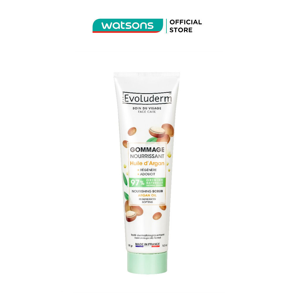 Tẩy Tế Bào Chết Da Mặt Evoluderm Tinh Dầu Argan Nourishing Argan Oil Scrub 150g