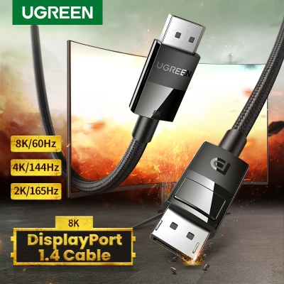 UGREEN DisplayPort 1.4 Cable 8K 4K HDR 165Hz 60Hz Display Port Adapter For Video PC Laptop TV DP 1.4 1.2 Display Port 1.2 Cable