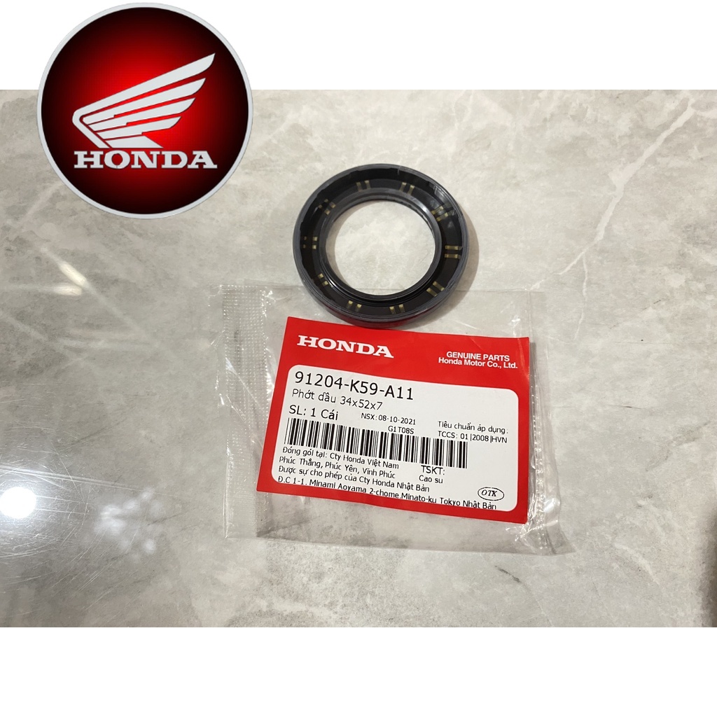 Phớt dầu, phớt dên 34x52x7 Honda Airblade 125 2013-2020, PCX (91204K59A11)