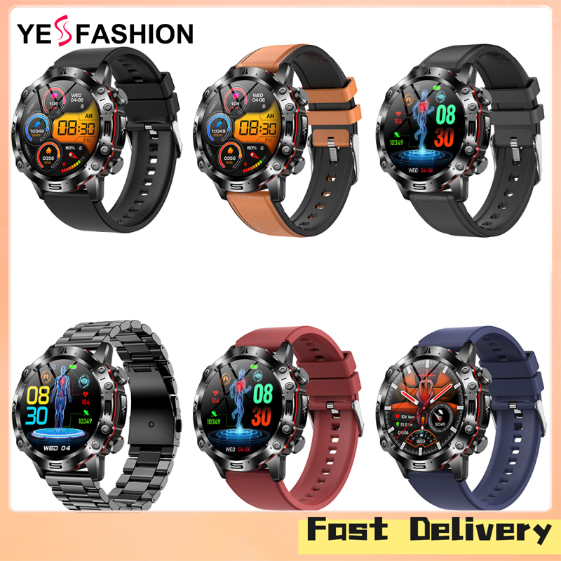 Yesfashion Store IN stock ET482 Smart Watch 1.43 Inch Screen Smart Watches Answer/Make Call Tracker Blood Pressure Blood Oxygen Heart Rate Monitoring ราคา 1,322 บาท*ส่งฟรี
