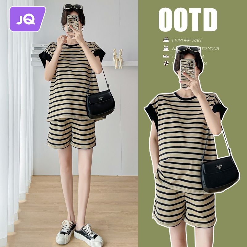 JOYNCLEON Maternity Clothes, Maternity T-shirt and Shorts Suit ราคา 200 บาท*ส่งฟรี