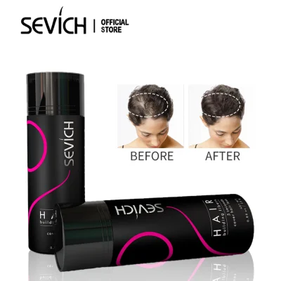 SEVICH 25g Hair Loss Building Fibers Hair Loss Thicker Powder Thinning Concealer (BLACK) Hair Fiber