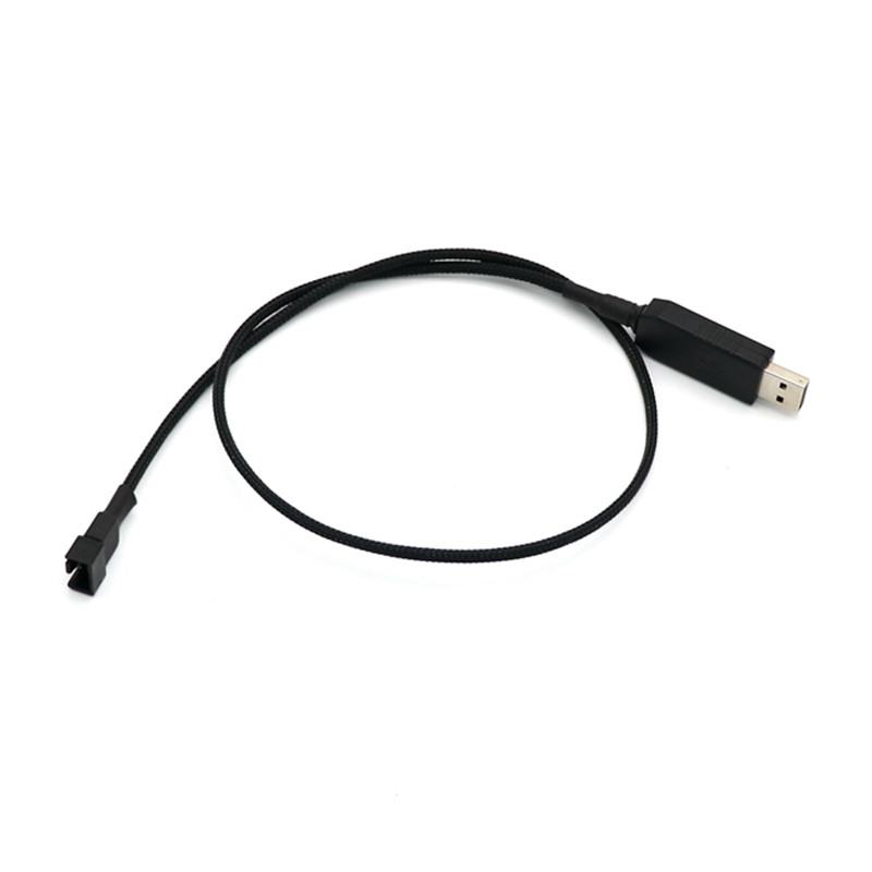 Angitu full speed 12V/5V voltage step-up USB to 3-pin/4-pin PC fan sleepred power adapter cable-60 cm