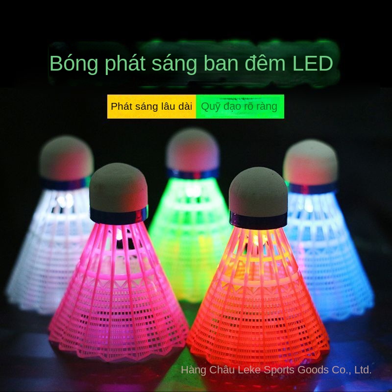 Cầu lông phát sáng Đèn LED huỳnh quang bóng nhựa nylon bền có thể nhìn thấy vào ban đêm