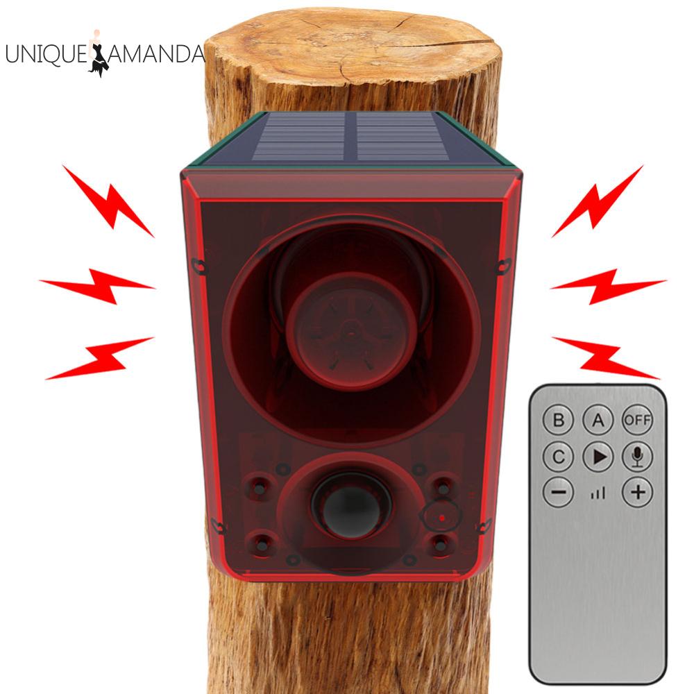 Solar Powered Animal Deterrent Alarm for Outdoor Garden Farm Motion Sensor Loud Noise Maker Waterproof ราคา 782 บาท*ส่งฟรี