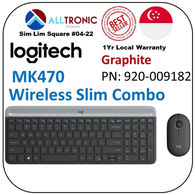 Logitech MK470  Slim Wireless Keyboard and Mouse Combo /Singapore Authorized  Graphite/Off white Singapore
