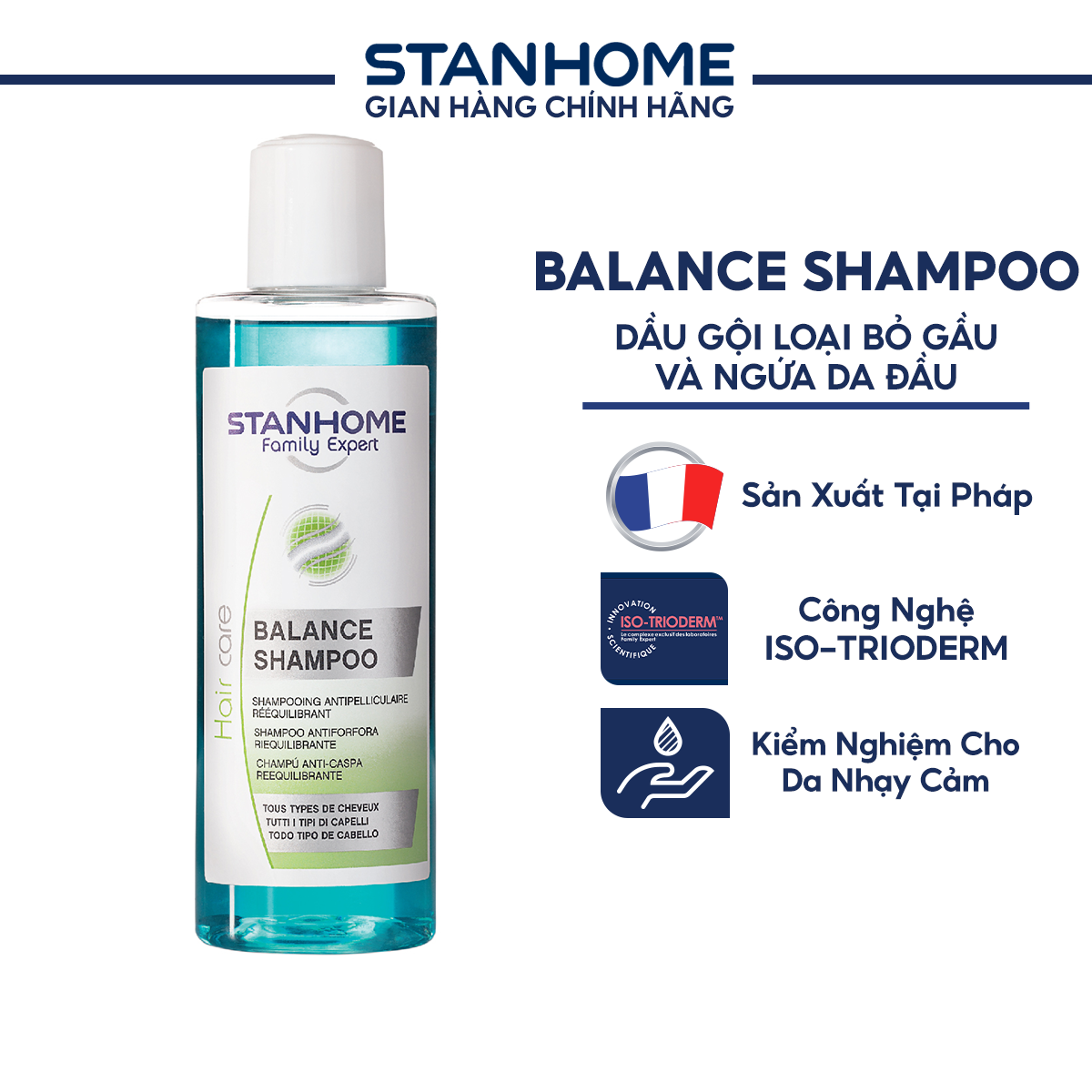 Dầu Gội Stanhome Balance Shampoo Giảm Ngứa Da Đầu Và Loại Bỏ Gàu Hiệu Quả