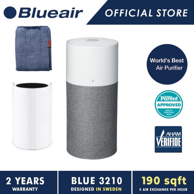 [Exclusive Bundle] Blueair Blue 3210 / Blue Pure 411 Auto Air Purifier + Filter + Pre-filter cloth Singapore