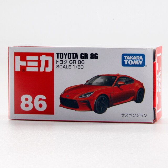 Tommy Domeca Red And White Box Simulation Alloy Car Model Toy 86 Toyota 86