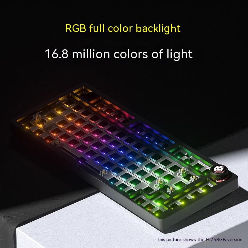 【Free shipping】 Leobog Hi75 Keyboard Aluminum Alloy Kit Mechanical Keyboard Usb Wired Rgb Backlight 