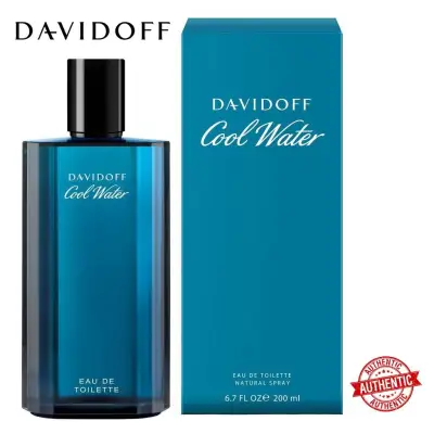 Davidoff Cool Water 200ml Eau De Toilette Spray for Men 6.7 FL Oz 200ml Men Perfume Spray Fragrance (100% Authentic & Brand New)