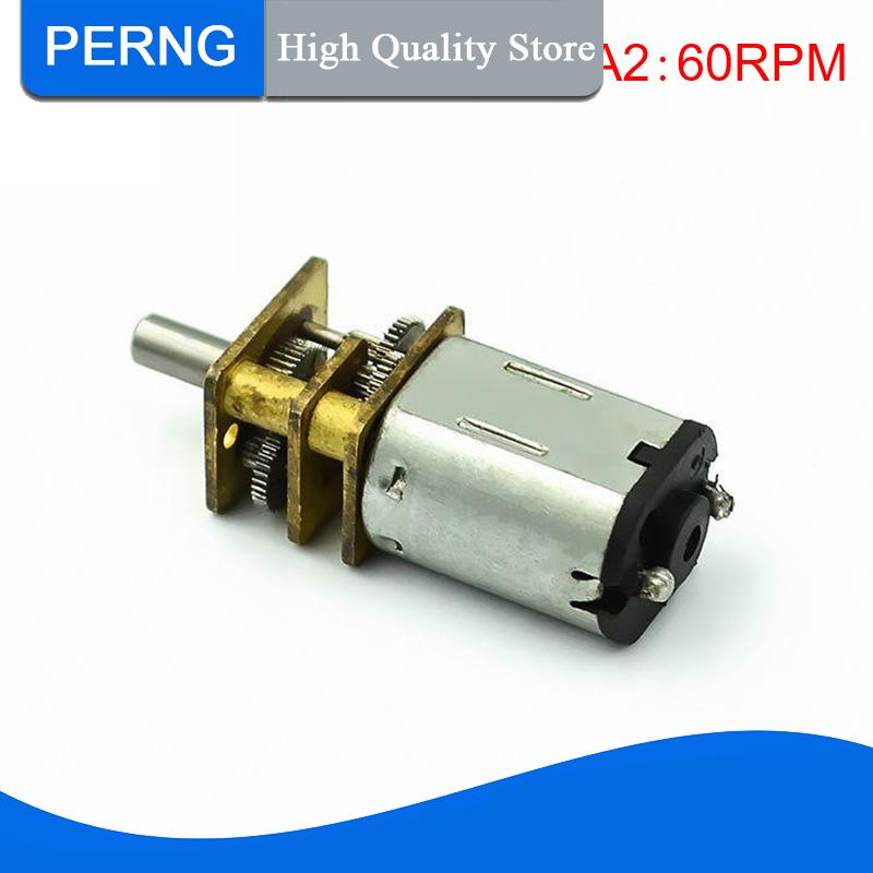 [PERNG] Tehe Micro N20 Bánh Động Cơ Tốc Độ Chậm Kim Loại Hộp Số Giảm Tốc Động Cơ Điện Tự Làm Đồ Chơi - 4