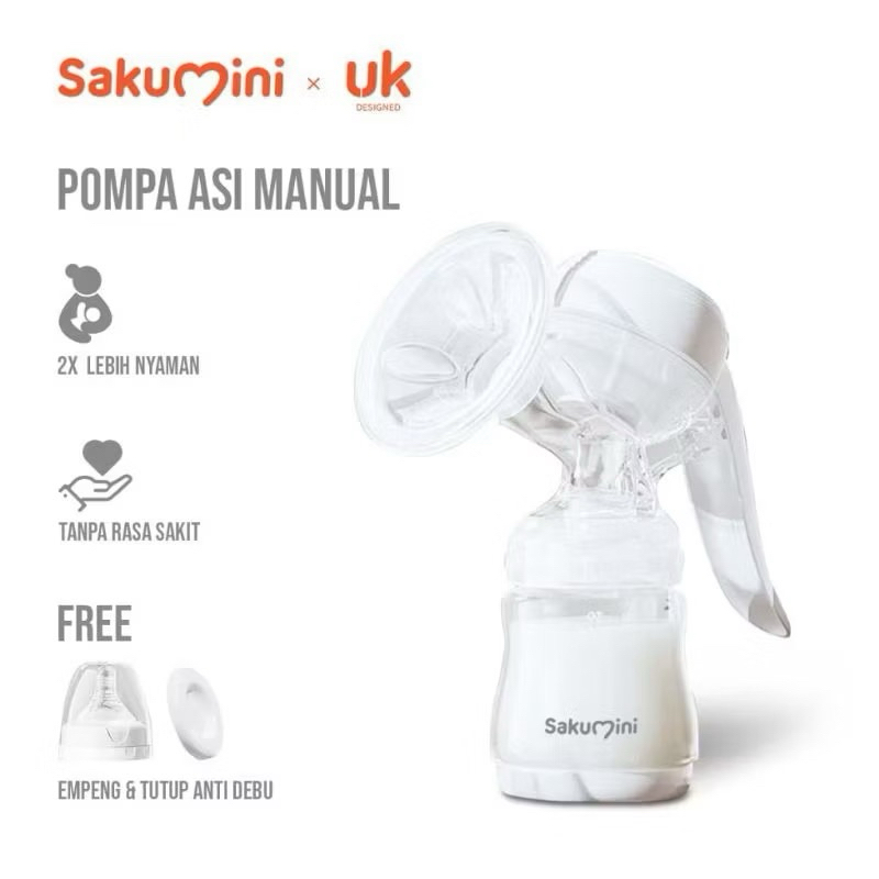 [AB] Sakumini Pompa Asi Manual Breast Pump Portable Anti Backflow Hisap Kuat BPA Free Food Grade Kado Hadiah Ibu Melahirkan Bayi Newborn Traveling Mudik Tanpa Listrik Pumping Ibu