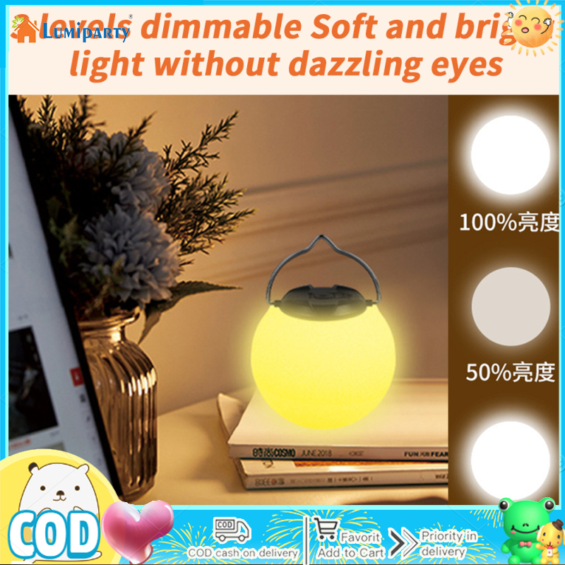 Lumiparty [Bán chạy] Đèn đầu giường phòng ngủ có tay cầm đèn ban đêm cơ động sáng 3 điều chỉnh nhiệt độ màu cho con bú/cho con bú