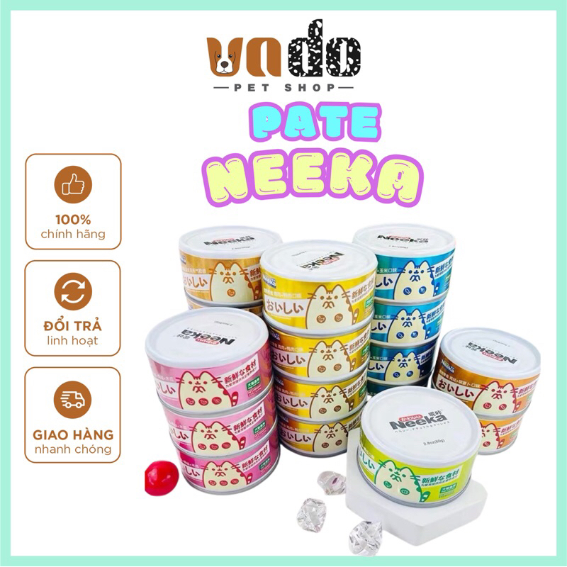 [COMBO 24 lon + QUÀ TẶNG] Pate Neeka gravy và neeka mousse cho chó mèo thơm ngon, dinh dưỡng, siêu rẻ
