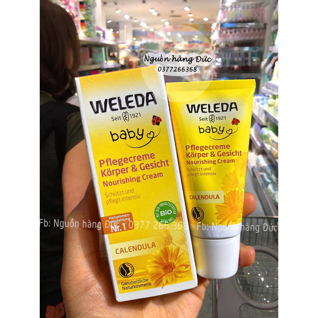 Kem dưỡng da Weleda hữu cơ dưỡng ẩm, chống nẻ cho bé [Mẫu mới]
