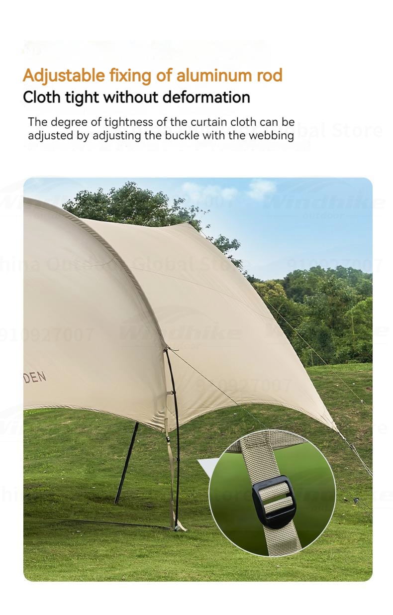 MOBI GARDEN Outdoor Camping Picnic Tent Anti-vinyl Canopy Rain Anti-ultraviolet 50+ Large-size Tunnel-type Oxford View D250 · v49