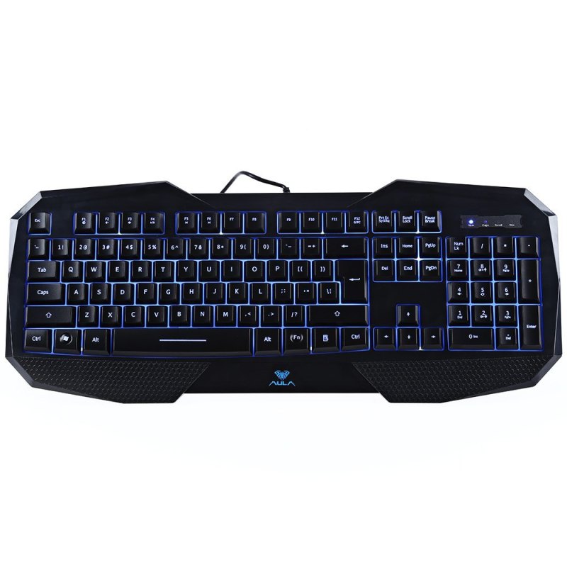 AULA Ergonomic LED Backlight Gaming Keyboard with 3-Color Light Singapore