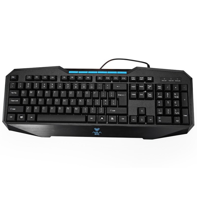 AULA Ergonomic USB Wired Gaming Multimedia Keyboard Singapore