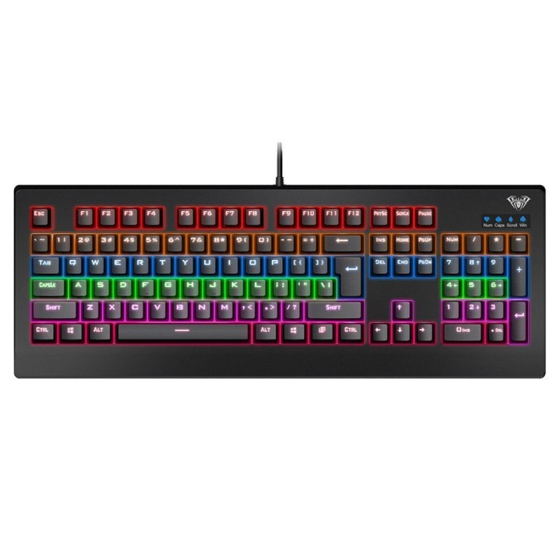 AULA Wing of Liberty RGB LED Backlit Gaming Mechanical Keyboard - Intl Singapore