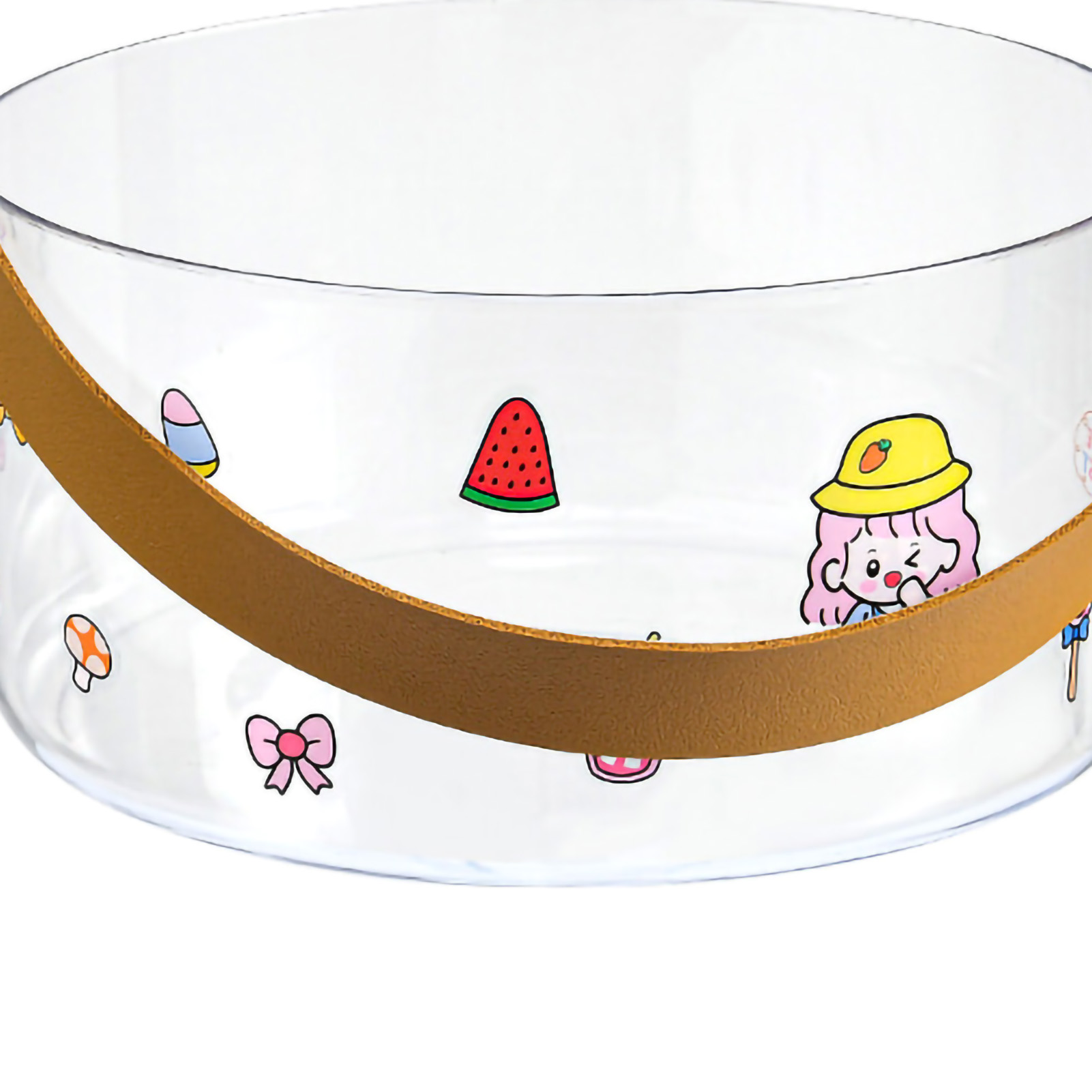  Xô đá trong suốt nhựa PET Xô đá Thùng đá nhỏ mở rộng uống Máy làm lạnh bồn Sâm banh xô Xô ướp lạnh đồ uống có dây đeo bằng da cho trái cây cọ trang điểm hoa 