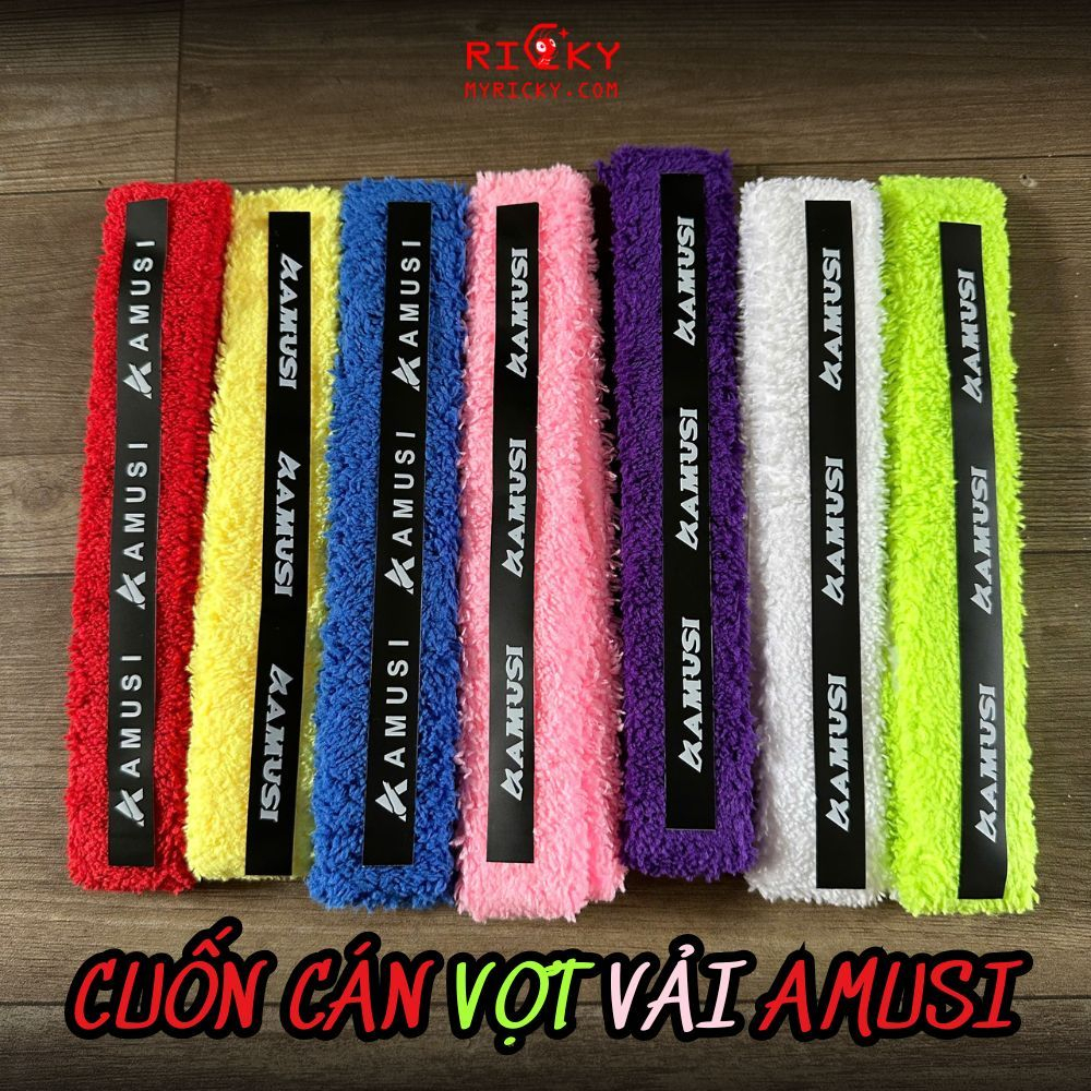 Quấn Cán Vải Cầu Lông AMUSI, Cuốn cán Vải Thấm Hút Mồ Hôi, Mềm Mịn, Bám Tay, Êm Ái, Tiện Lợi