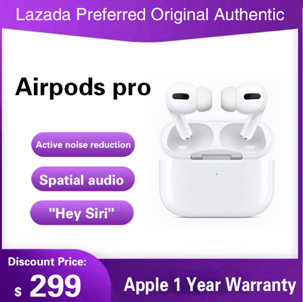 ( Ready Stock) Apple AirPods Pro Original Wireless Earbuds with Wireless Charging Case Singapore