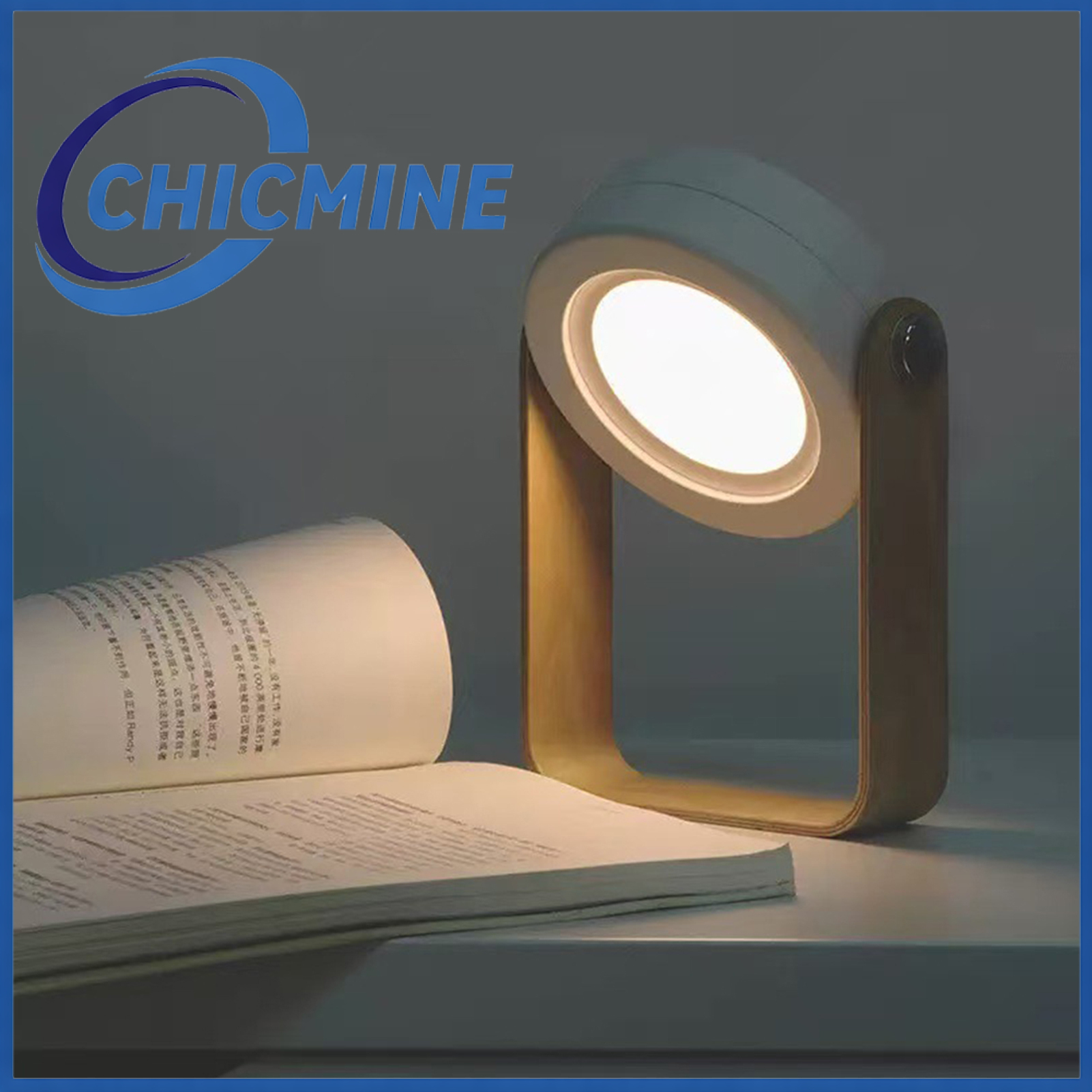 Chcimine Night Light USB Rechargeable 1200mAh Battery Operated Nursery Lamp LED Desk Light with 3-Level Dimming for Bedroom Nursery ราคา 181 บาท*ส่งฟรี