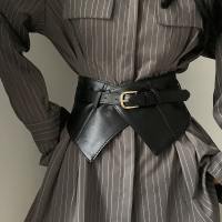 THANKSKY Adjustable Elastic Cummerbunds PU Leather Solid Color Waist Corset Fashion Waistband Wide Belt Ladies