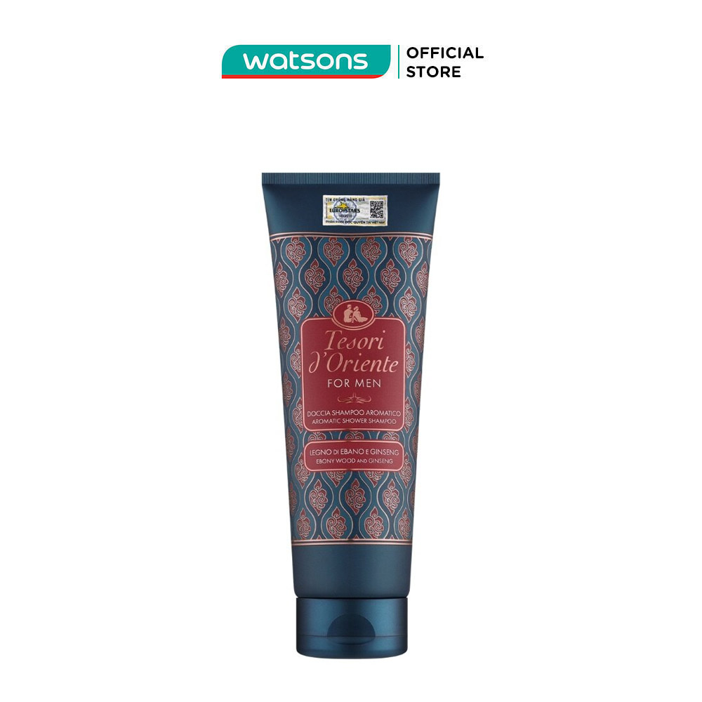 Sữa Tắm Nước Hoa Cho Nam Tesori d'Oriente Shower Shampoo Ebony Wood And Ginseng Hương Gỗ Mun 250ml