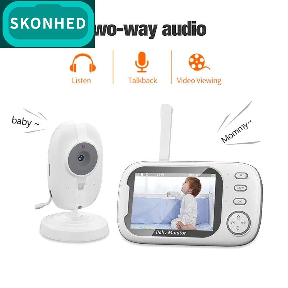 SKONHED วิสัยทัศน์กลางคืนอัตโนมัติ จอภาพวิดีโอสำหรับเด็กแบบไร้สาย 3.5นิ้วค่ะ การตรวจสอบอุณหภูมิ กล้องเฝ้าระวังวิดีโอ ตัวประหยัดพลังงาน กับเพลงกล่อมเด็ก กล้องรักษาความปลอดภัยพี่เลี้ยงเด็ก แม่เด็กๆ ราคา 2,869 บาท*ส่งฟรี