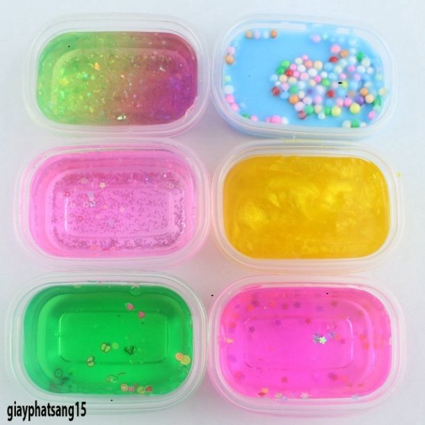 Slime dạng âu bóng 7 loại 6 màu nhũ kim tuyến charm đa dạng và phong phú công cụ giải trí slam chất nhầy nhớt yêu thuật - MSP278437