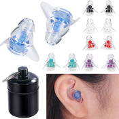 Silicone Ear Plugs with Case for Sleeping and Study