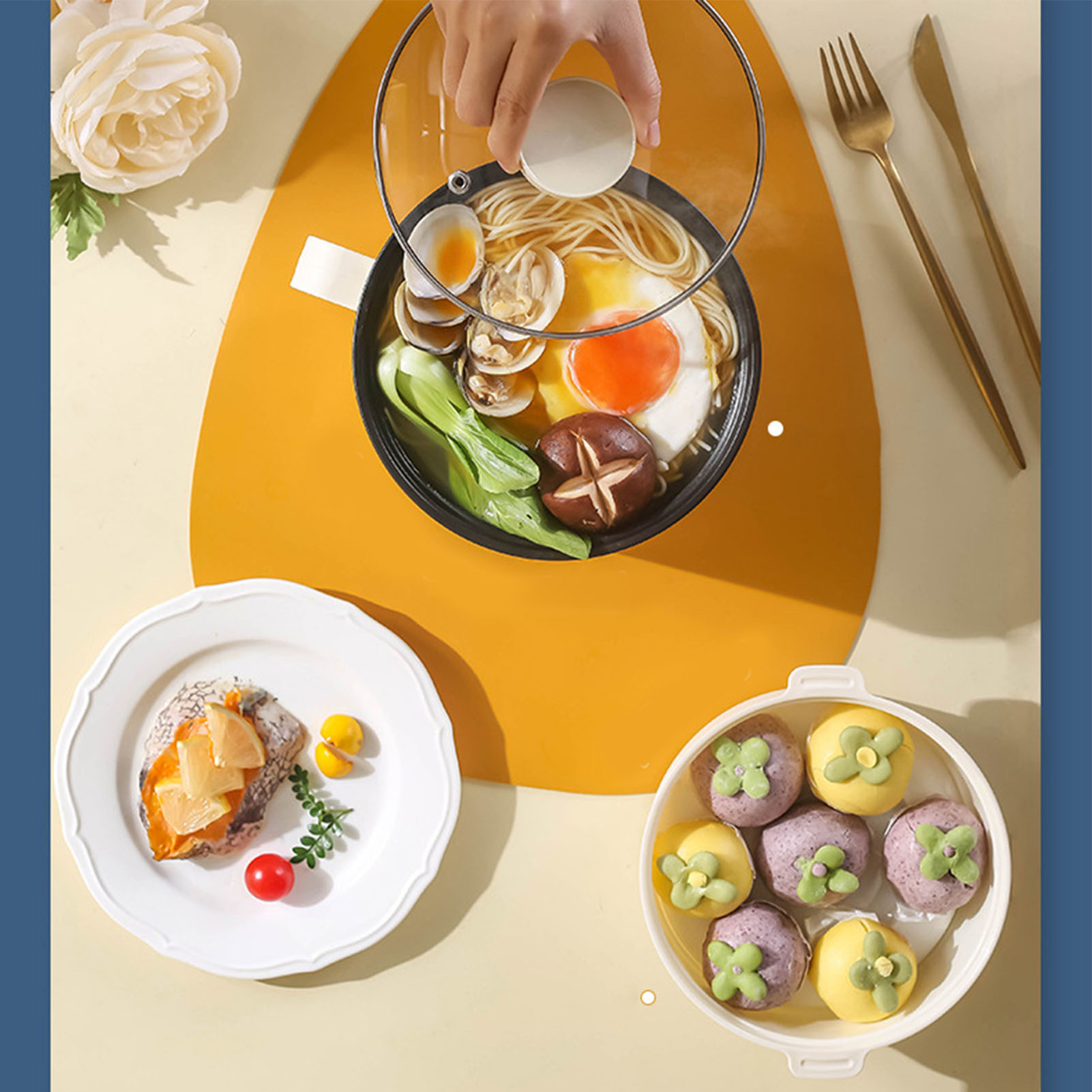 Mini nồi nấu ăn bằng điện nhanh chóng mì nồi nhỏ Nồi lẩu điện để sử dụng cá nhân