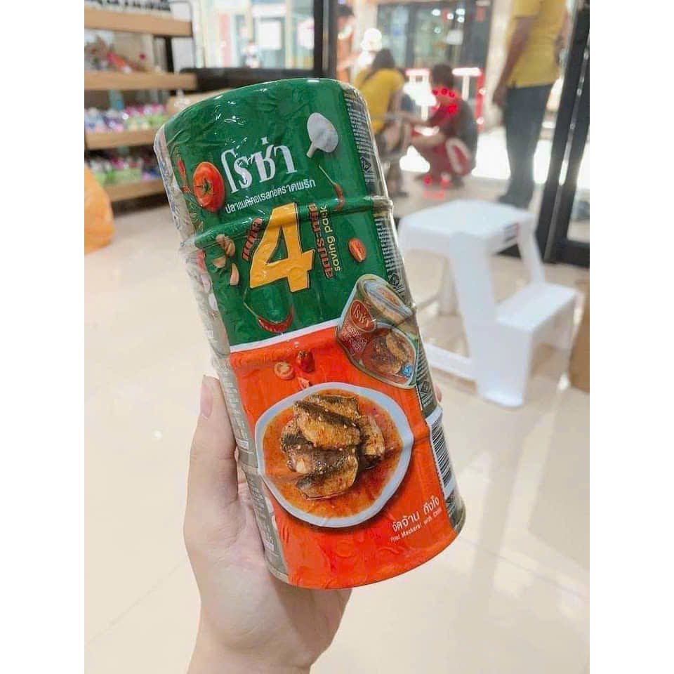 Lốc 4 Hộp Cá Thu Chiên Roza sốt cà Thái Lan (1 lốc)