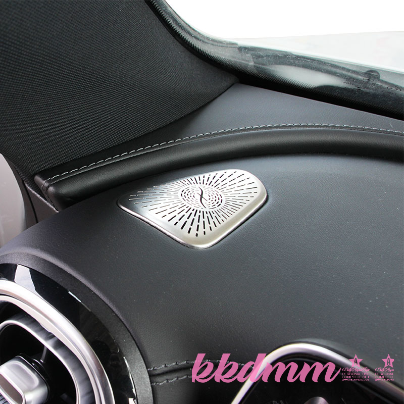 [kkdmm] Car Styling Dashboard Audio Speaker Net Decoration Cover Trim For Mercedes Benz C Class W206 C200 C260 22+ Interior Accessories