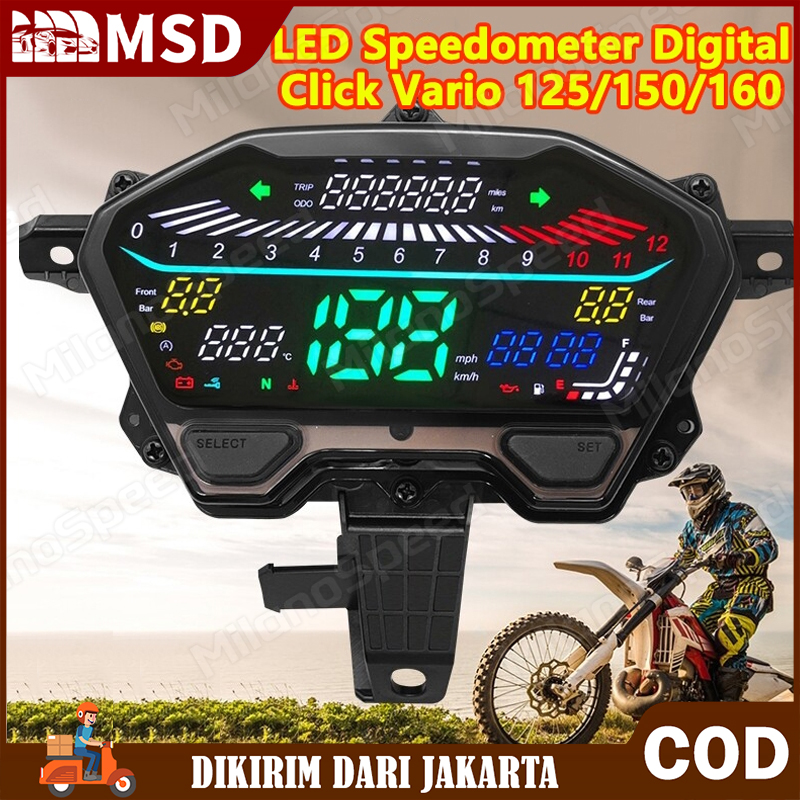 New Digital meter Speedometer LED Digital Tachometer For Honda Vario 125 LED Vario 150 Vario 160 CLICK V2 Harga 252,000 rupiah*Gratis Ongkir