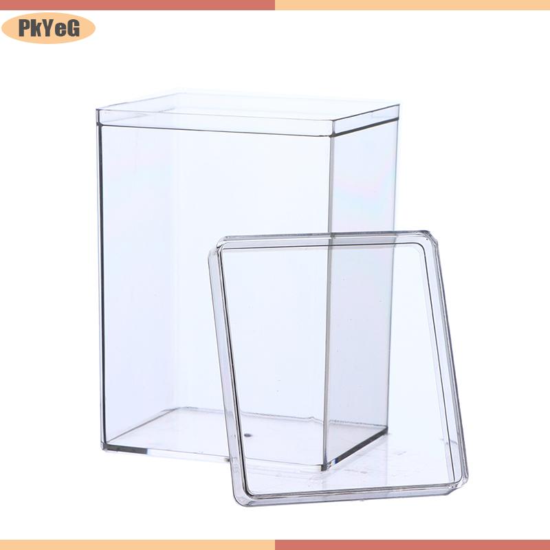 PkYeG Hộp nhựa hình chữ nhật hộp đóng gói quà Tặng Búp Bê kẹo bánh quy hộp trong suốt