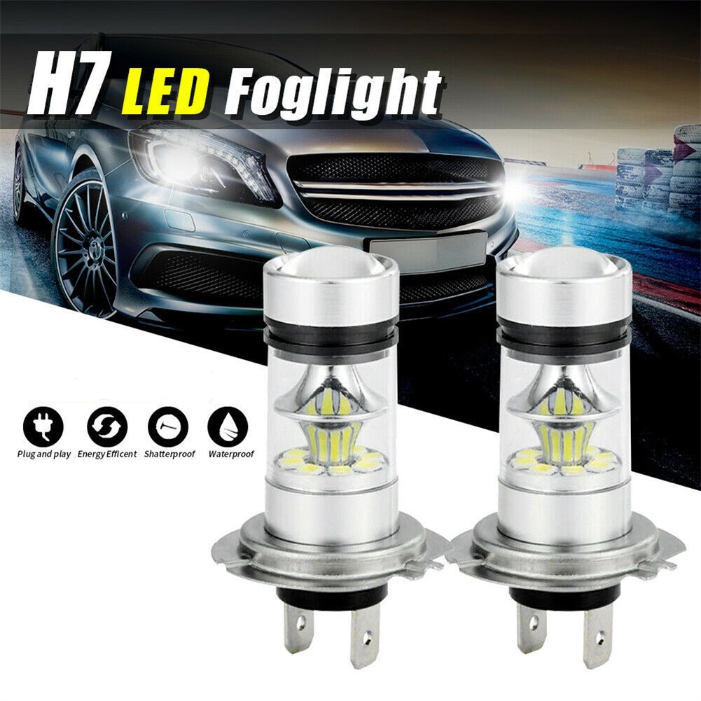 100w bóng đèn pha 2 cái/bộ công suất cao 6000k h7 chiếu xa gần siêu trắng