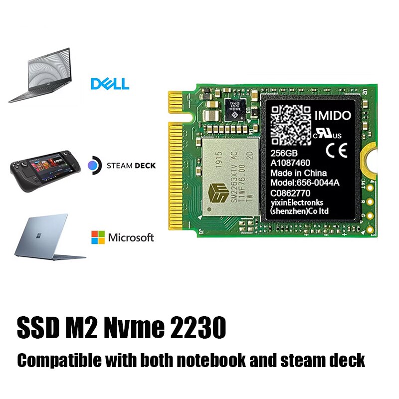  SSD M2 NVME 2230 1TB 2TB PCIe 3.0x4 CL1-3D PCIe 512GB 256GB 128GB tương thích với máy tính xách tay sàn hơi nước Microsoft Sur 