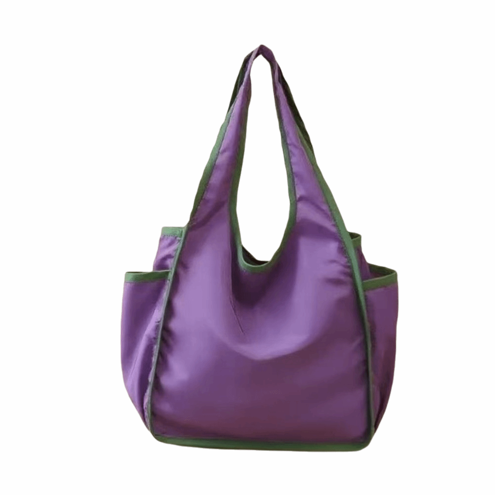 TEA7146 Công suất lớn Túi mua sắm Có thể gập lại Chống thấm nước Túi Tote Có thể tái sử dụng Polyester Túi thân thiện với môi trường Giải trí thông thường - 2