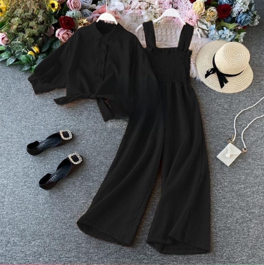 Dealistaan Stitched Stylish Western Wear Jumpsuit 2Pc Dress For Women