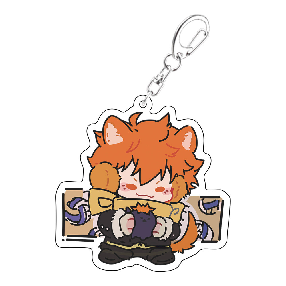 Móc Khoá Mô Hình Standee Anime Haikyuu!! Shoyo Hinata Chibi Đáng Yêu Trang Trí Bàn Học Làm Việc