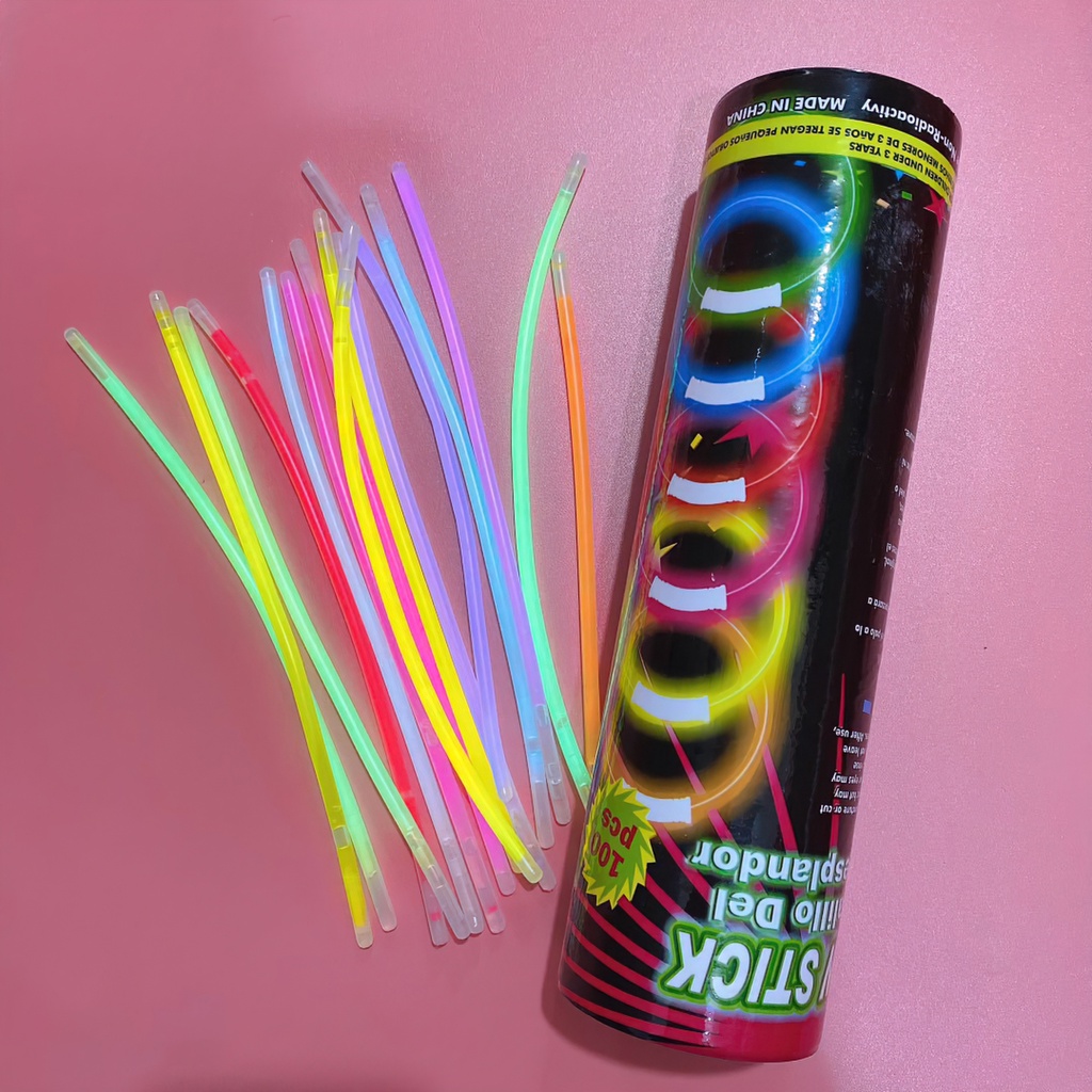Combo 100 que phát sáng dạ quang nhiều màu-vòng tay dạ quang thời tuổi thơ
