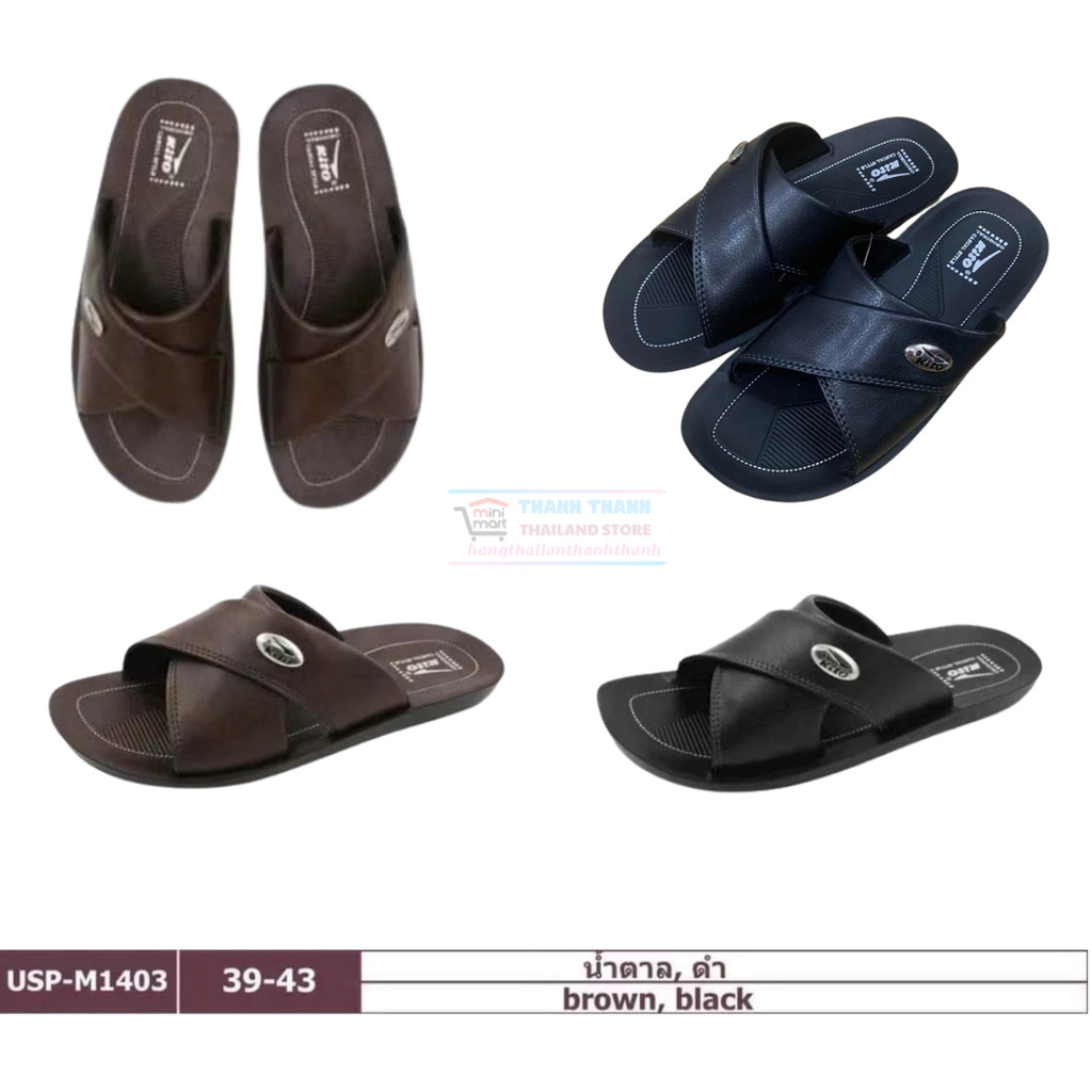 DÉP THÁI LAN QUAI DA KITO M1403 Lịch lãm – Gọn gàng – Mang mỗi ngày đều hợp