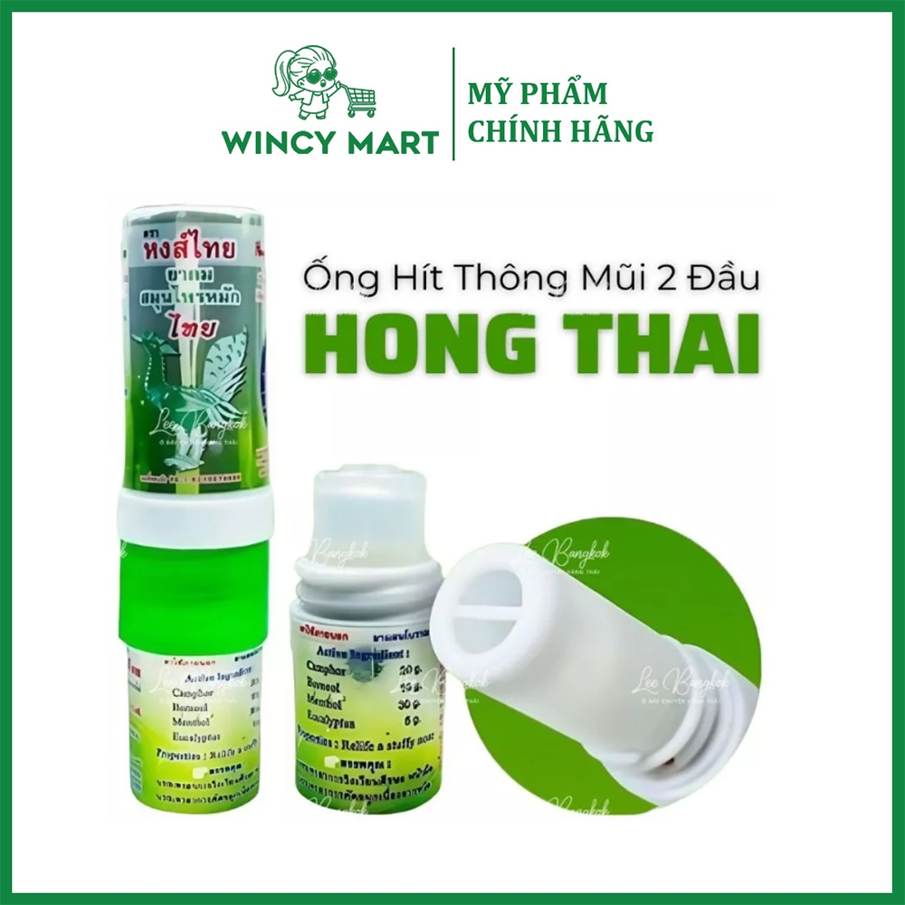  Ống Hít Thông Mũi 2 Đầu HongThai   Hong Thai Thảo Dược Thái Lan Giảm Xoang Nghẹt Mũi 2cc Brand Traditional Lisa Dùng 