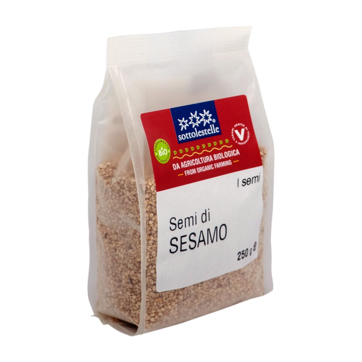 Hạt mè hữu cơ đã bóc vỏ Sottolestelle 250g OrganicLife Shop