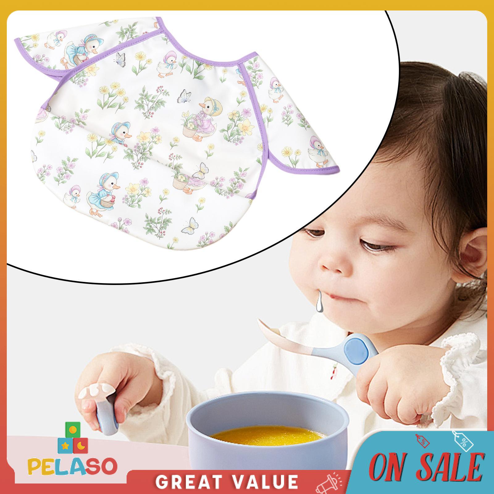 Pelaso Bé Ăn Smock Bib Yếm em bé Có Thể Giặt Thuận Tiện Dễ Dàng Để Làm Sạch Trẻ Sơ Sinh Đa Chức Năng Ăn Smock Cho Nhà Ăn Sơn