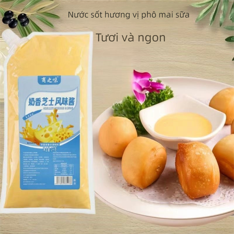Ship hoả tốc-Xốt phô mai (cheese dressing), sốt phô mai chấm snack, gà rán, khoai tây chiên XỐT PHÔ MAI (Ottogi CŨ) 1kg
